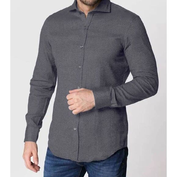 PIERRE CARDIN Men's Slim Fit Long Sleeve Button Down Size XXL - Picture 1 of 4